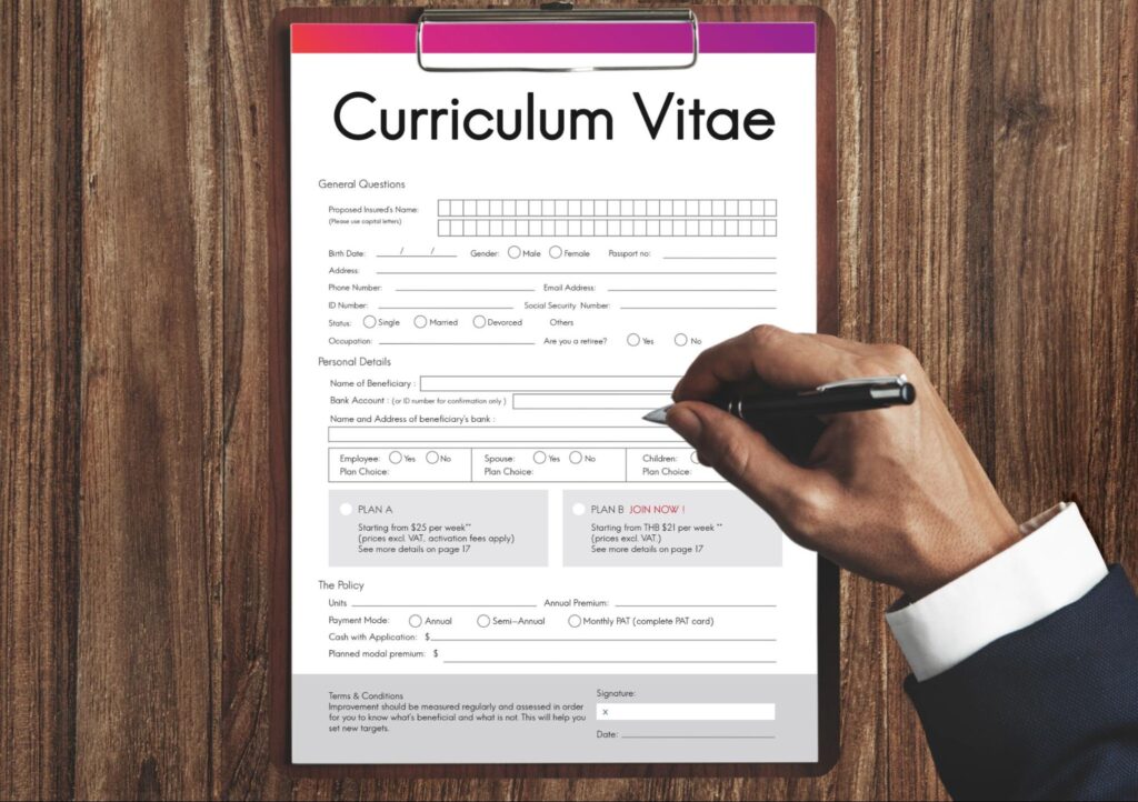 การเขียน CV ที่มีประสิทธิภาพ